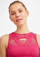 Bayan Pembe Jakarlı Dikişsiz Atlet