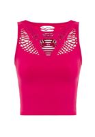 Bayan Pembe Jakarlı Dikişsiz Atlet