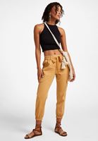 Bayan Siyah Halter Yaka Dikişsiz Crop Top 