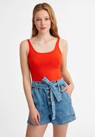 Bayan Kırmızı İnce Askılı Atlet