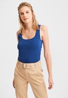 Bayan Lacivert Kalın Askılı Kare Yaka Atlet