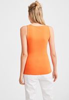 Bayan Turuncu Kalın Askılı Kare Yaka Atlet