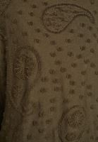 Bayan Yeşil Dokulu Uzun Kollu Bluz