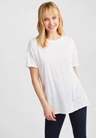 Bayan Beyaz Oversize Basic Tişört