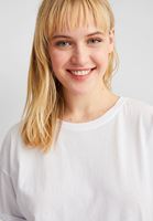 Bayan Beyaz Oversize Basic Tişört