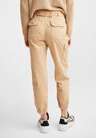 Bayan Krem Kemerli Kargo Pantolon