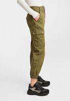 Bayan Yeşil Kemerli Kargo Pantolon