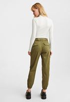 Bayan Yeşil Kemerli Kargo Pantolon