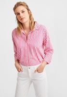 Bayan Çok Renkli Çizgili Pamuk Gömlek