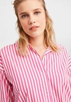 Bayan Çok Renkli Çizgili Pamuk Gömlek