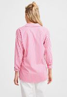 Bayan Çok Renkli Çizgili Pamuk Gömlek