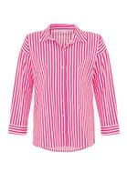 Bayan Çok Renkli Çizgili Pamuk Gömlek