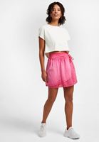 Bayan Pembe Bağcık Detaylı Mini Etek