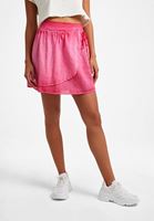 Bayan Pembe Bağcık Detaylı Mini Etek