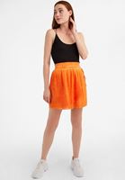 Bayan Turuncu Bağcık Detaylı Mini Etek