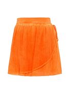 Bayan Turuncu Bağcık Detaylı Mini Etek