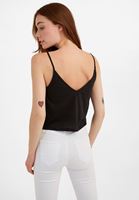 Bayan Siyah V Yaka Bağlama Detaylı Atlet