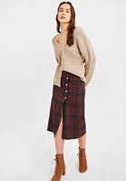 Bayan Gri Örgü Detaylı Triko Kazak