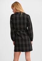 Bayan Siyah Kruvaze Yaka Mini Elbise