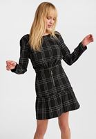 Bayan Siyah Önü Fermuarlı Mini Etek