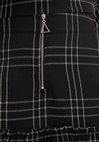 Bayan Siyah Önü Fermuarlı Mini Etek