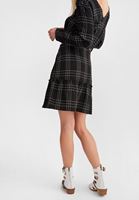 Bayan Siyah Önü Fermuarlı Mini Etek