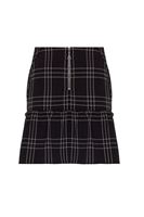 Bayan Siyah Önü Fermuarlı Mini Etek