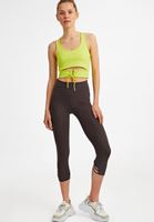 Women Green Tank Top with Lace-up