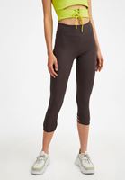 Bayan Antrasit Paça Detaylı Yüksek Bel Tayt