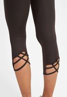 Bayan Antrasit Paça Detaylı Yüksek Bel Tayt