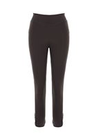 Bayan Antrasit Paça Detaylı Yüksek Bel Tayt