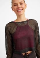 Bayan Antrasit Uzun Kollu File Tişört