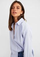 Bayan Çok Renkli Çizgili Uzun Gömlek