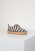 Bayan Lacivert Çizgi Desenli Espadril