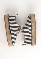 Bayan Lacivert Çizgi Desenli Espadril