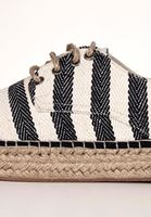 Bayan Lacivert Çizgi Desenli Espadril