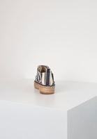 Bayan Lacivert Çizgi Desenli Espadril