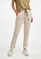 Bayan Krem Beli Lastikli Havuç Kesim Pantolon ( TENCEL™ )