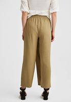 Women Green Wide Trousers with Bow
