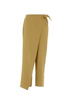 Women Green Wide Trousers with Bow