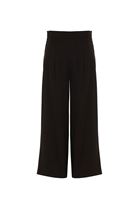 Bayan Siyah Pileli Bol Pantolon