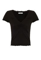 Bayan Siyah V Yaka Bluz