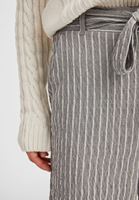 Bayan Gri Kemerli Bol Paça Pantolon