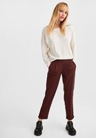 Bayan Krem Bot Yaka Uzun Kollu Basic