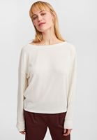 Bayan Krem Bot Yaka Uzun Kollu Basic