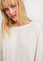 Bayan Krem Bot Yaka Uzun Kollu Basic