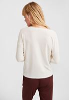 Bayan Krem Bot Yaka Uzun Kollu Basic