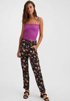 Bayan Çok Renkli Çiçek Desenli Bol Pantolon