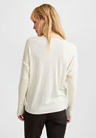 Bayan Krem V Yaka Cut Out Detaylı Kazak