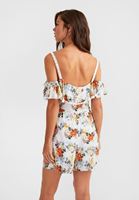 Bayan Çok Renkli Çiçek Desenli Tulum